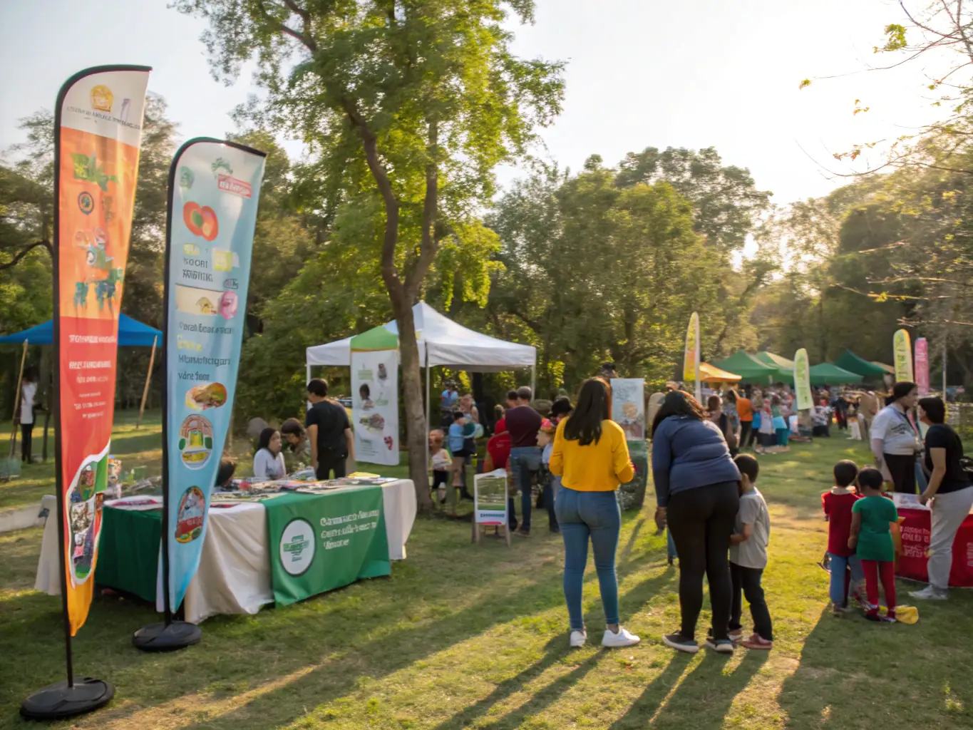 A photograph showcasing a community event focused on raising awareness about local wildlife and conservation efforts.
